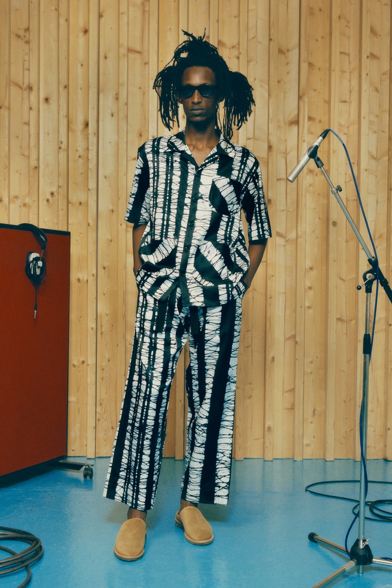 Nicholas Daley ss22 blue quilt black folk blue quilting 