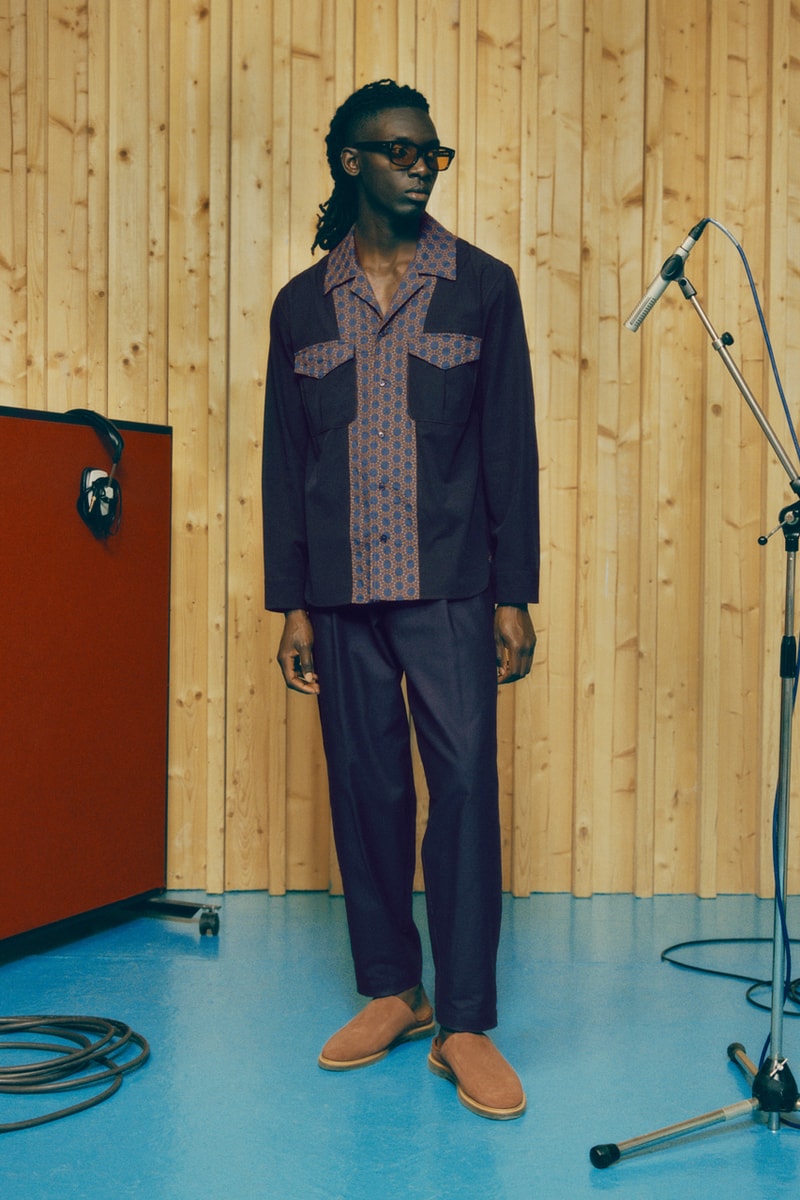 Nicholas Daley ss22 blue quilt black folk blue quilting 