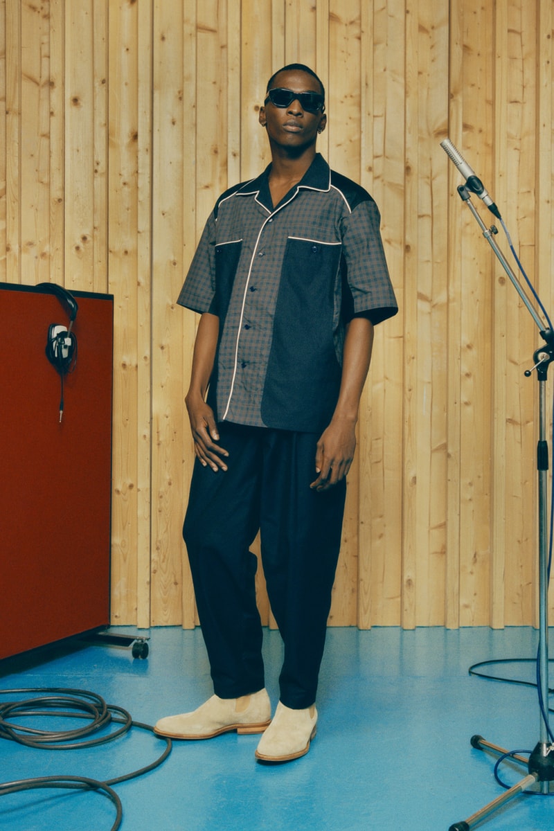 Nicholas Daley ss22 blue quilt black folk blue quilting 