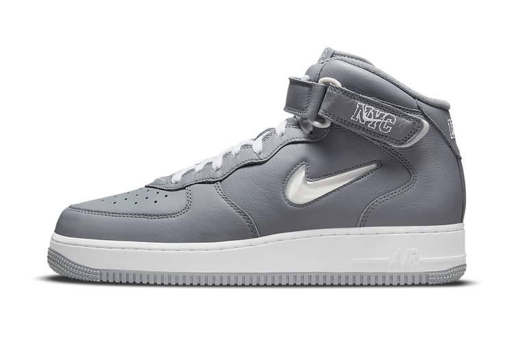 Nike's Air Force 1 Mid NYC "Cool Grey" Features Jeweled Swooshes