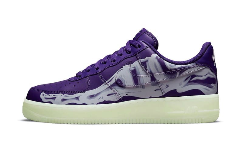 nike air force 1 purple skeleton