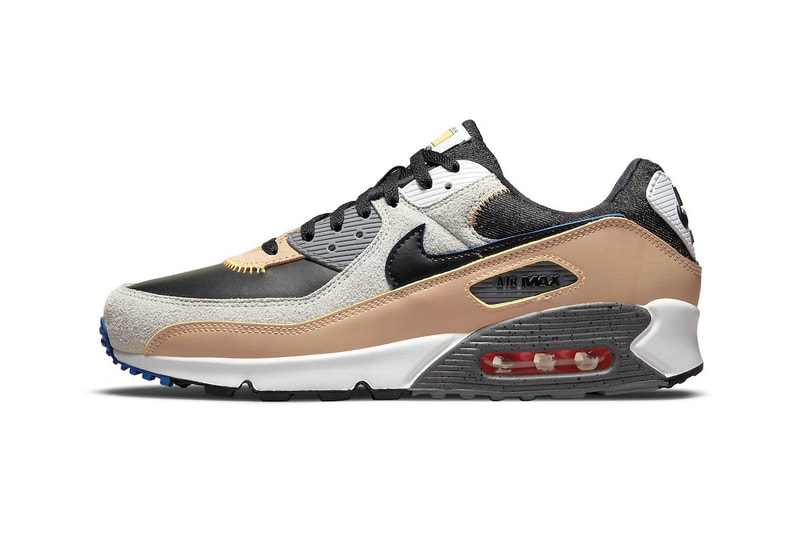 Nike Air Max 90 & Air Force 1 Low in "Alter & Reveal" Release sneaker footwear mudguard leather denim canva orange blue yellow beige tan black red