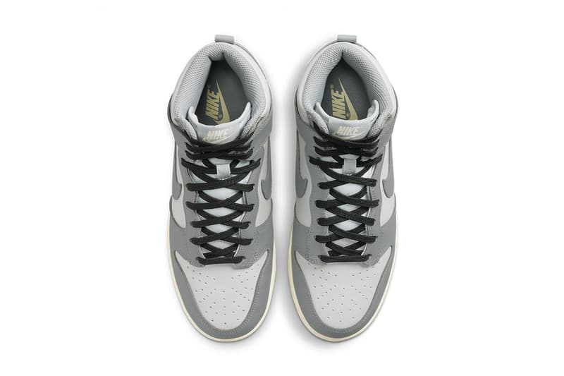 nike dunk high gray black aged midsoles DD1869 001 release date info store list buying guide photos price 