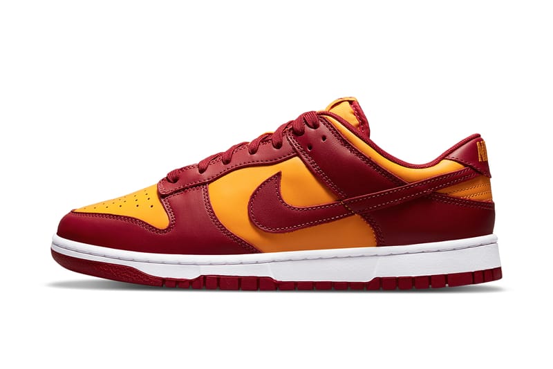 maroon and gold dunks