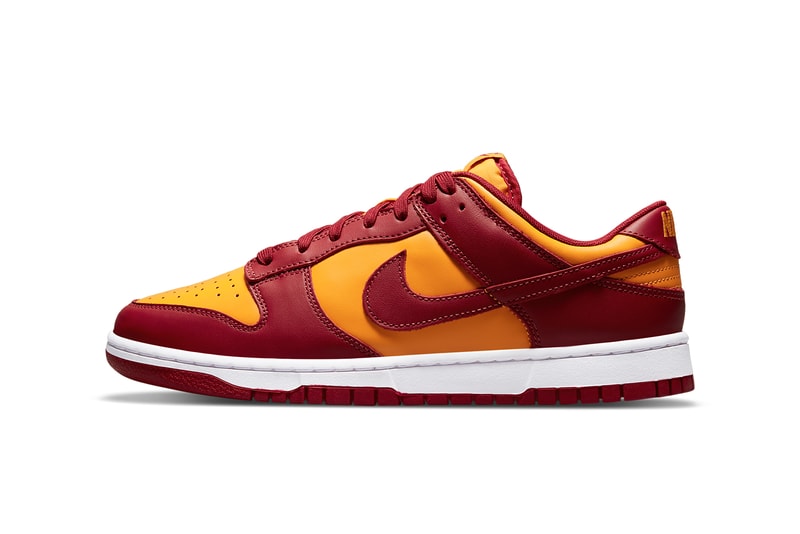nike sportswear dunk low midas gold tough red white usc trojans be true to your school DD1391 701 official release date info photos price store list buying guide