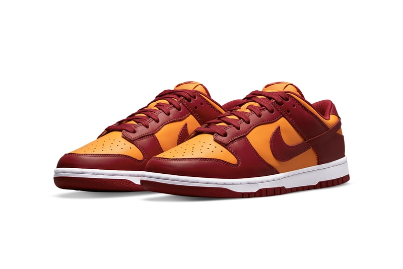 nike sportswear dunk low midas gold tough red white usc trojans be true to your school DD1391 701 official release date info photos price store list buying guide