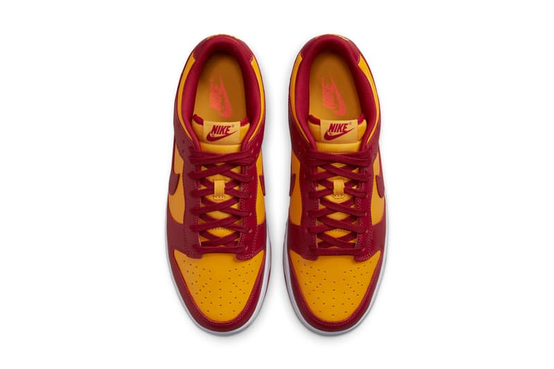 nike sportswear dunk low midas gold tough red white usc trojans be true to your school DD1391 701 official release date info photos price store list buying guide