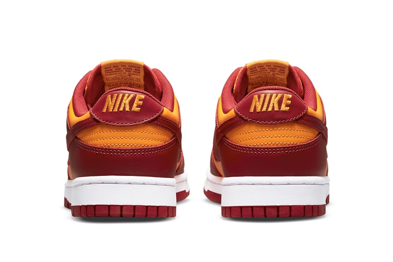 nike sportswear dunk low midas gold tough red white usc trojans be true to your school DD1391 701 official release date info photos price store list buying guide