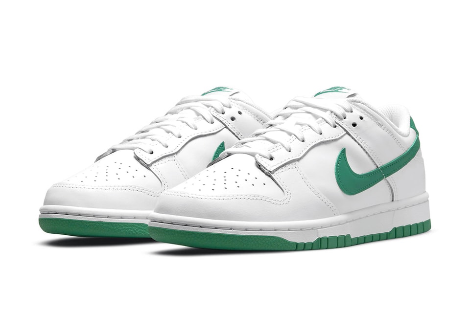 White nikes green swoosh Clearance