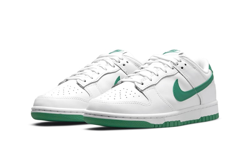 Nike Reveals Understated Dunk Lows in White and Green Release info DD1503-112 footwear shoes
