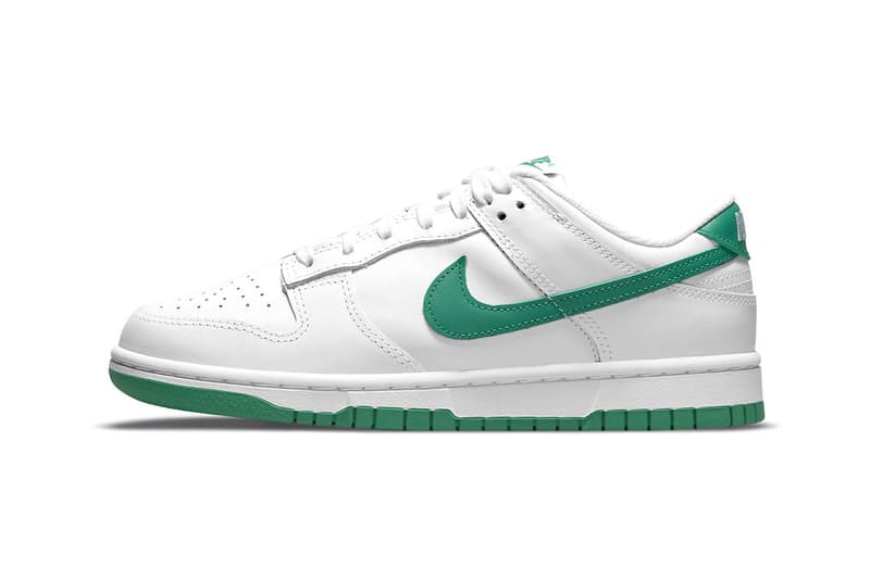 Nike Reveals Understated Dunk Lows in White and Green Release info DD1503-112 footwear shoes