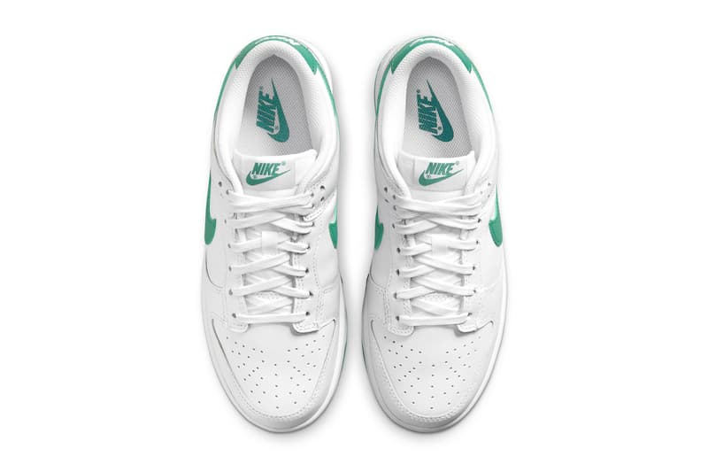 Nike Reveals Understated Dunk Lows in White and Green Release info DD1503-112 footwear shoes