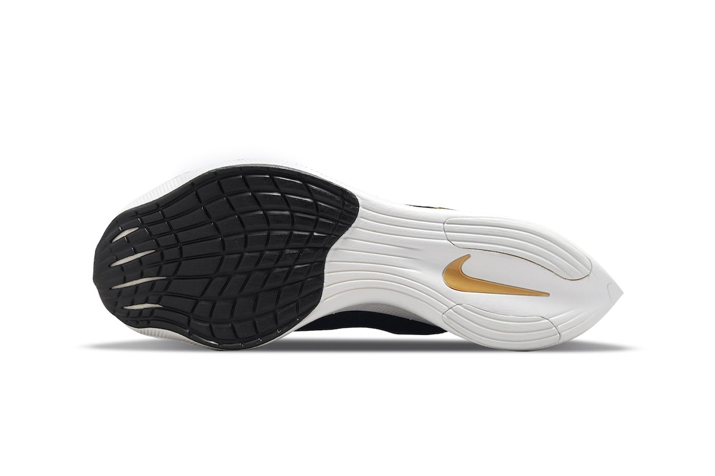 Nike Zoom VaporFly NEXT% in "Black Gold" Release Date sneaker footwear swoosh mesh black gold CU4111-001