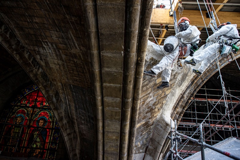 Notre Dame Cathedral Rebuilding Process Paris France