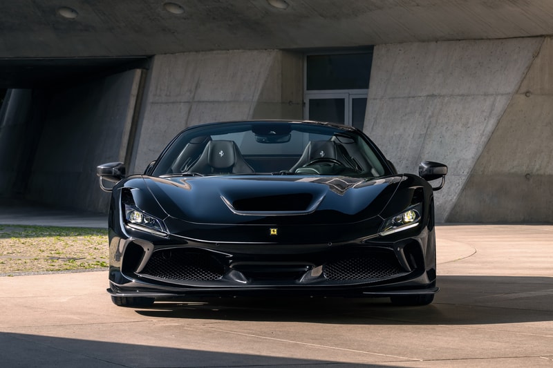 NOVITEC Ferrari F8 Spider Naked Carbon Fiber Twin Turbo V8 Custom Italian Supercar Convertible Black Gold Exhaust System Power Performance Figures Speed Tuned