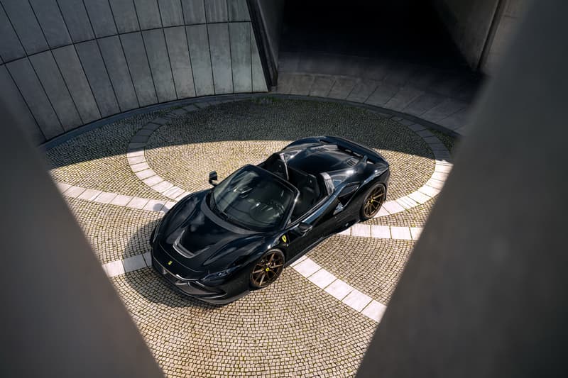 NOVITEC Ferrari F8 Spider Naked Carbon Fiber Twin Turbo V8 Custom Italian Supercar Convertible Black Gold Exhaust System Power Performance Figures Speed Tuned