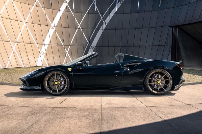 NOVITEC Ferrari F8 Spider Naked Carbon Fiber Twin Turbo V8 Custom Italian Supercar Convertible Black Gold Exhaust System Power Performance Figures Speed Tuned