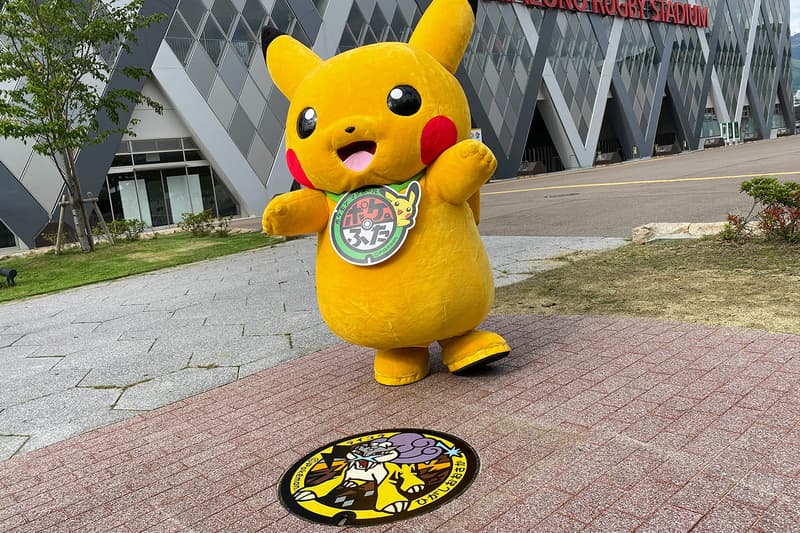 Osaka Installs Pokémon Manhole Covers Pokéfuta Higashiosaka Osaka City Hanazono Rugby Stadium electric metal fairy type Raikou Yamper Togedamaru Higashiosaka Chuo Park Rugby 