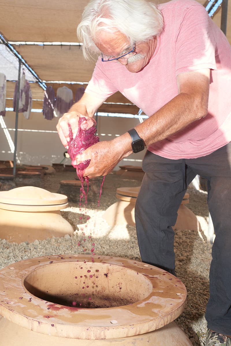 gabrio bini our legacy work shop hand overdyed red wine italy details information