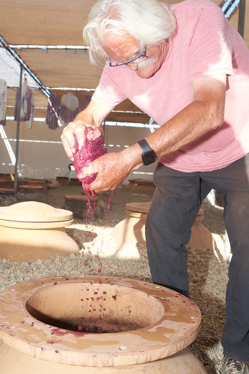 gabrio bini our legacy work shop hand overdyed red wine italy details information