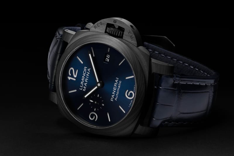Panerai Adds Striking Blu Notte Dial to Carbotech Luminor Marina