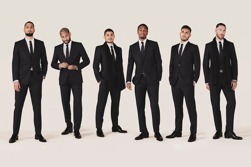 paris saint germain psg dior kim jones suit casual formal pre match wardrobe details