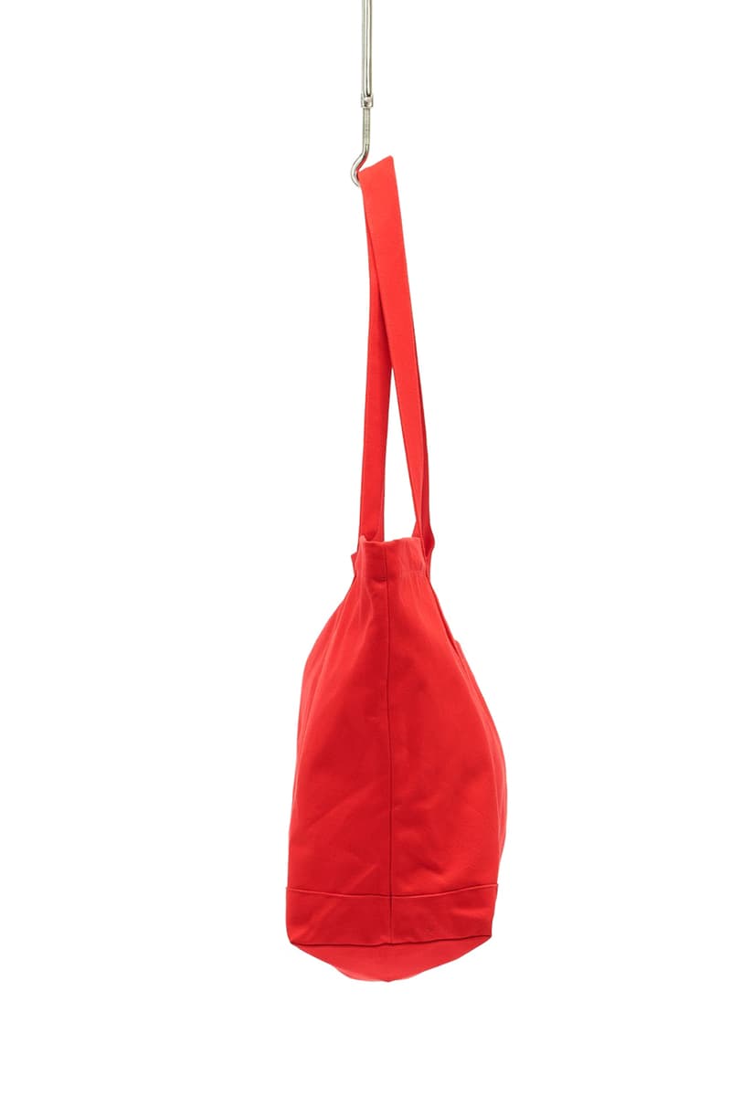 Raf Simons Oversized Canvas Tote Bag Fall Winter 2021 FW21 Cognac Green Red Antwerp Belgium Release Information Drop Date Runway Collection Accessories