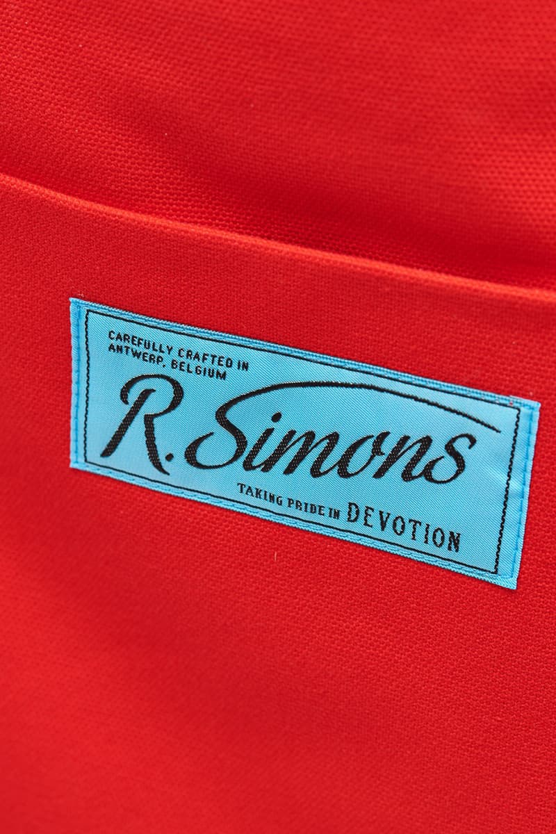 Raf Simons Oversized Canvas Tote Bag Fall Winter 2021 FW21 Cognac Green Red Antwerp Belgium Release Information Drop Date Runway Collection Accessories