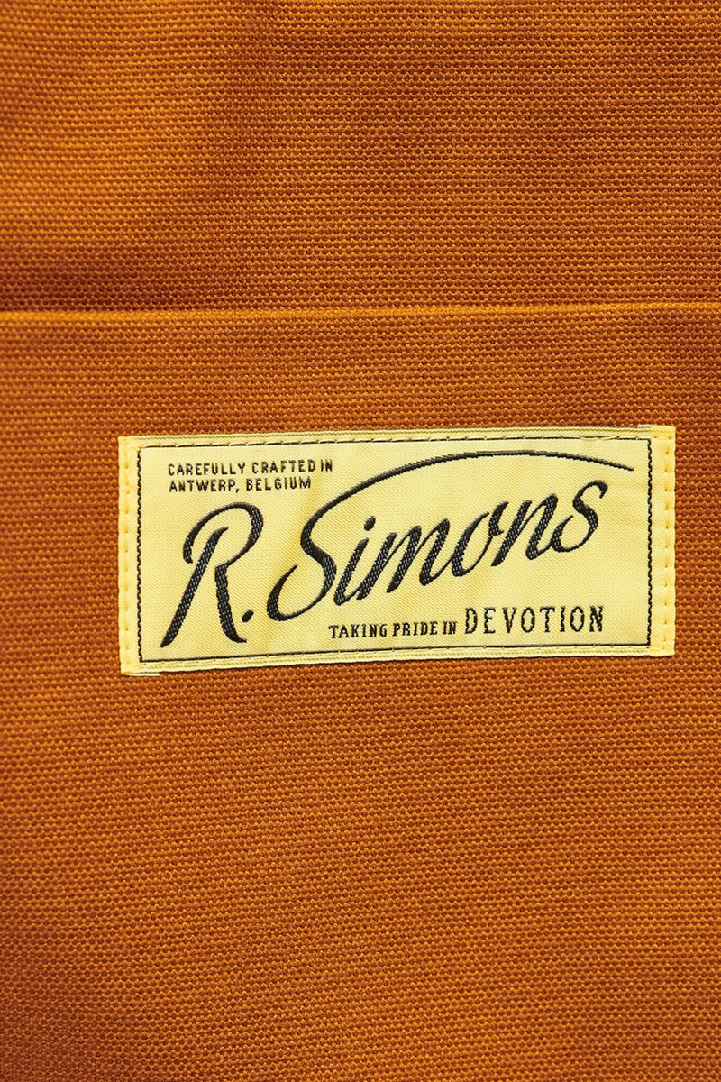 Raf Simons Oversized Canvas Tote Bag Fall Winter 2021 FW21 Cognac Green Red Antwerp Belgium Release Information Drop Date Runway Collection Accessories