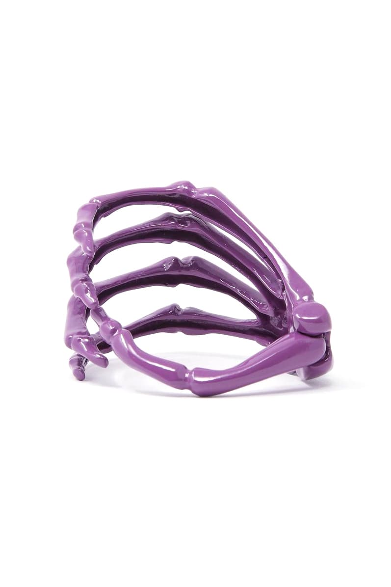 Raf Simons Skeleton Bracelet 100% Brass Purple Finish Designer Accessories Jewelry Fall Winter 2021 Runway Piece Machine-A Limited Edition Rare Future Archive Halloween