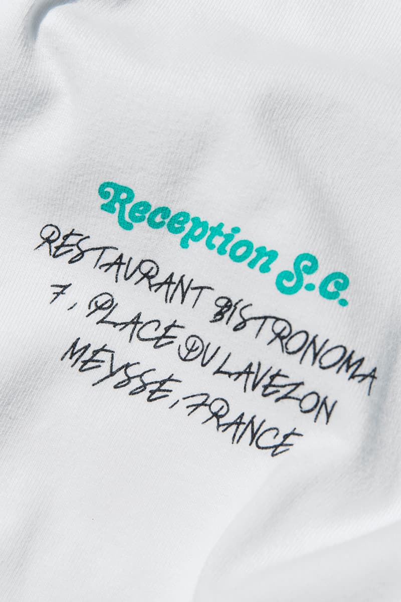 reception clothing restaurant cafe tee merch details information berkeley france italy