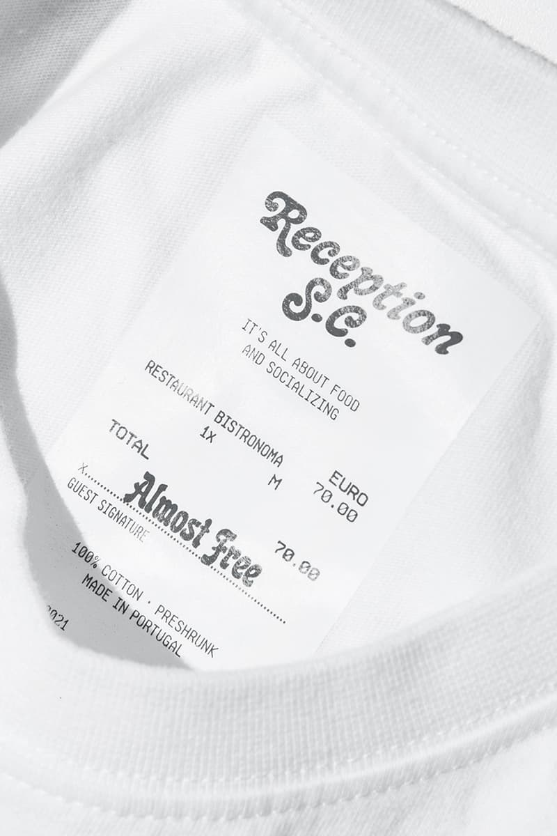 reception clothing restaurant cafe tee merch details information berkeley france italy