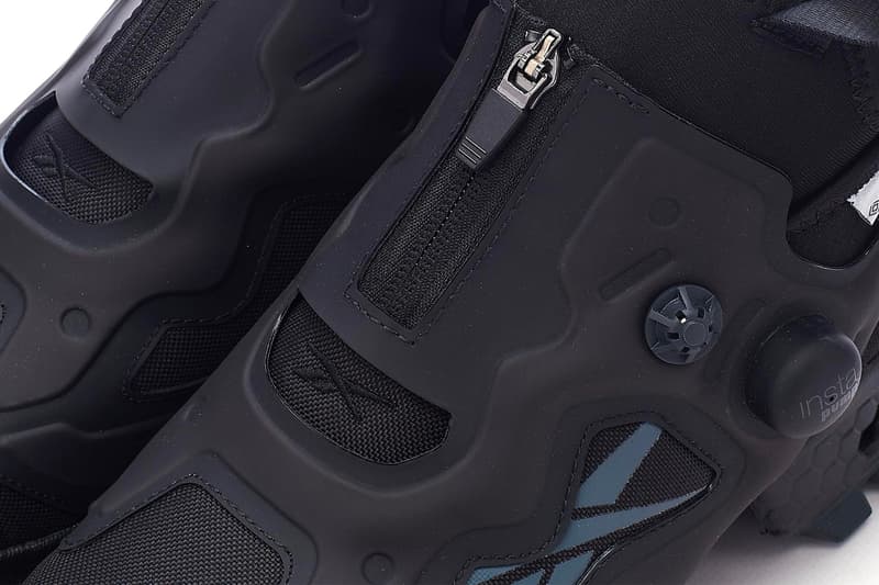 The Reebok Instapump Fury X GTX GORE-TEX Receives Triple-Black Colorway bladder vector carbon fiber hexagon sole Infinium release date info