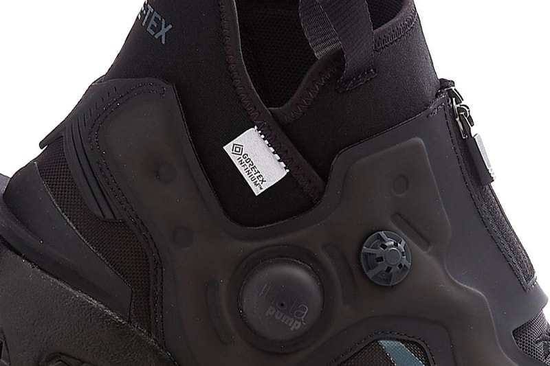 The Reebok Instapump Fury X GTX GORE-TEX Receives Triple-Black Colorway bladder vector carbon fiber hexagon sole Infinium release date info