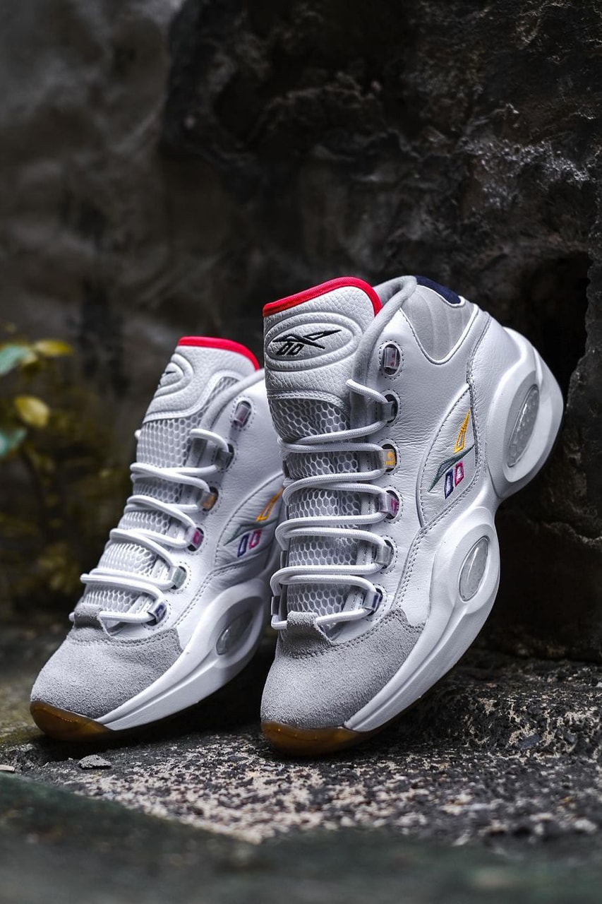 allen iverson reebok question mid multi color white blue green pink yellow official release date info photos price store list buying guide