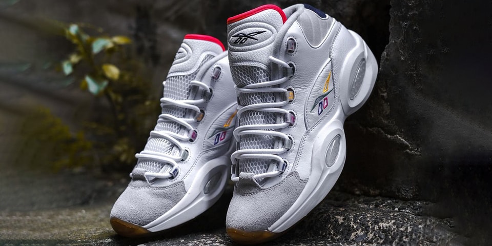 Reebok Question Mid Hommes Basketball shoes White/Silver Metallic Reebok Question Mid 25 Anniversary Allen Iverson Basketball  main image 4