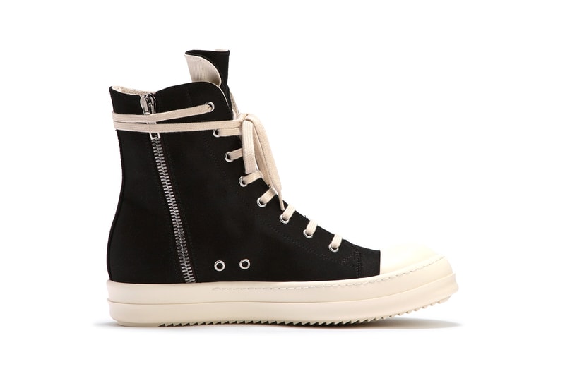 Rick Owens DRKSHDW Scarpe Cargo Sneakers Zip-Up Cargo Pouch Black Milk HBX Release Information Drop Date Utility Dark