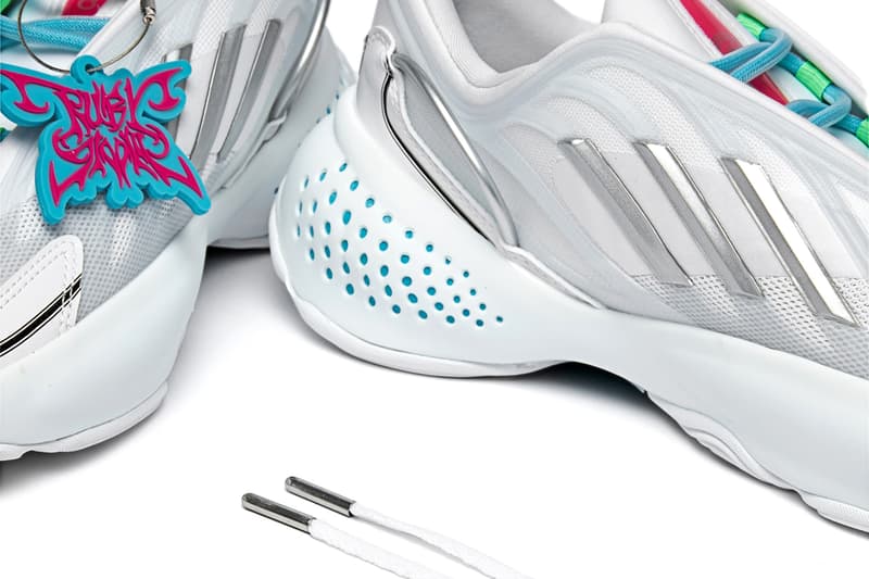 RUBY 9100M x adidas Consortium Ozrah gx8435 Collaboration Transhuman Human Posthuman CGI Character Butterfly Digital Artist Stylist Avatar Product color Cloud White / Silver Metallic / Shock Pink