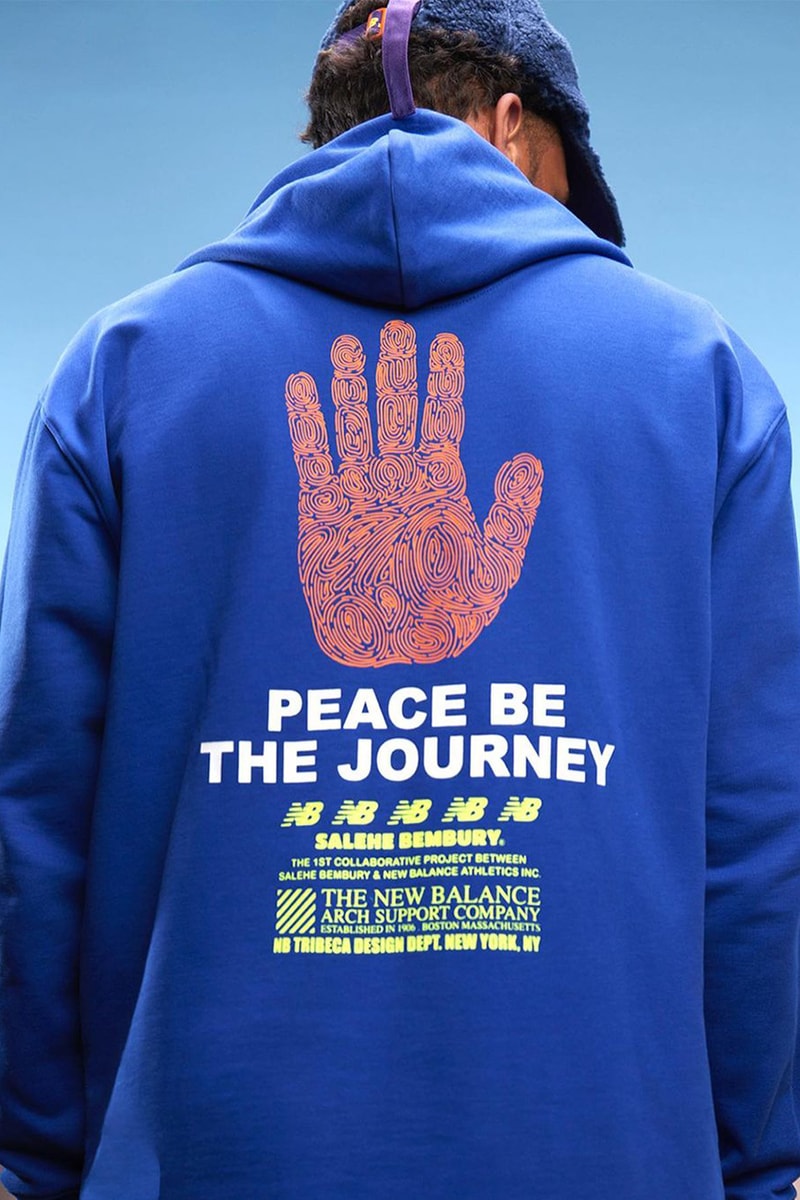 salehe bembury new balance yurt 574 apparel jacket bag universal communication release date info store list buying guide photos price 
