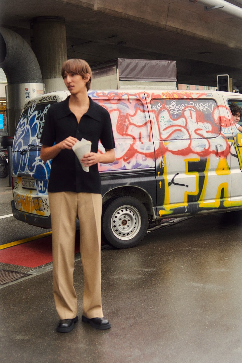 Sandro Menswear Spring/Summer 2022 Lookbook SS22 tailoring fashion french tie dye knit sweaters relaxed fit shirts 