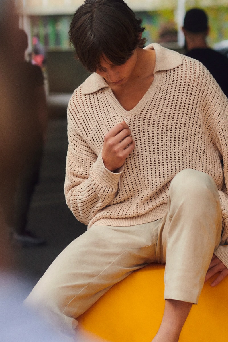 Sandro Menswear Spring/Summer 2022 Lookbook SS22 tailoring fashion french tie dye knit sweaters relaxed fit shirts 