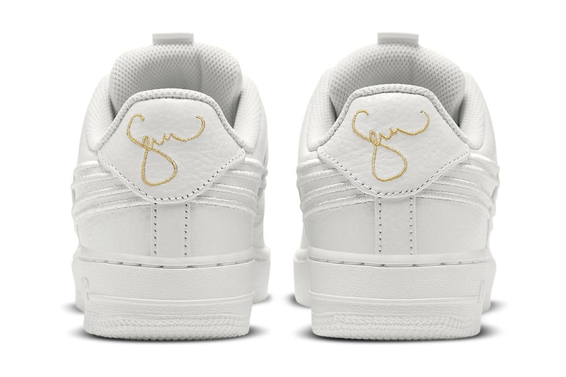 Serena Williams Releases a Special Edition Nike Air Force 1 LXX Zip white gold zipper tumbled leather 10 4 01 signatures graphic insole dual embroidered swoosh release info