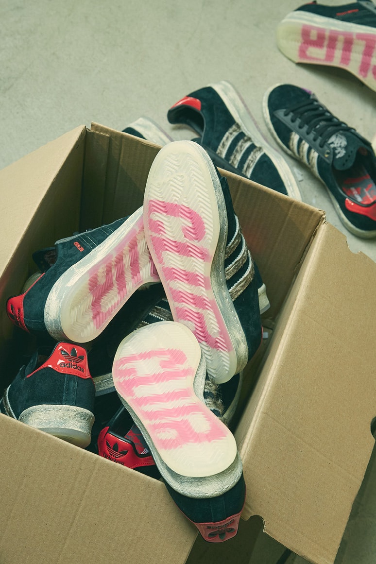 size? x adidas Originals Campus 80 Fight Club Release Information David Fincher Brad Pitt Tyler Durden Sneaker Collaboration Black Cigarettes Soap The first rule of Fight Club is: You do not talk about Fight Club