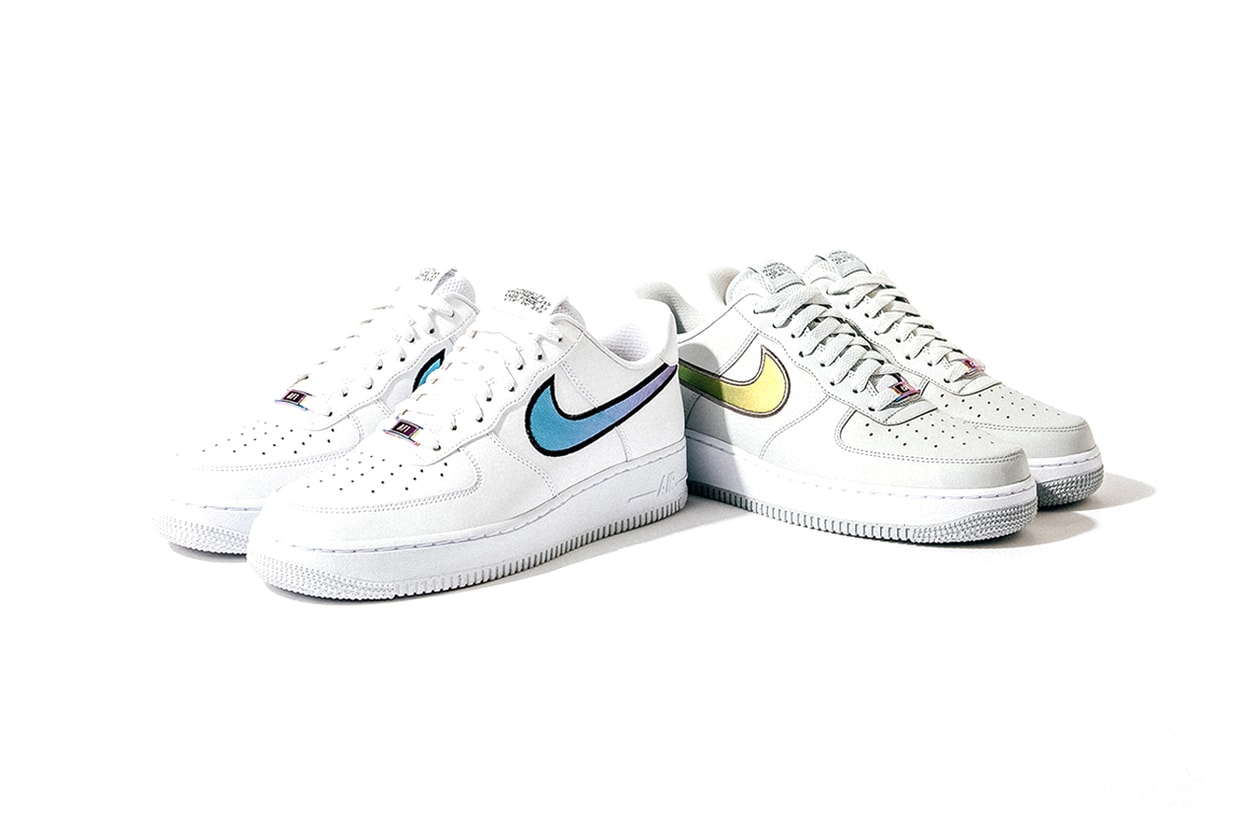 snipes nike air force 1 af1 sneakers footwear fashion exclusive limited edition lenticular iridescent collaboration white grey digital 