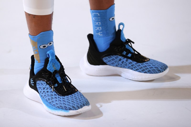 Stephen Curry Under Armour Curry Flow 9 First Look Media Day Images Brand Cookie Monster Sesame Street