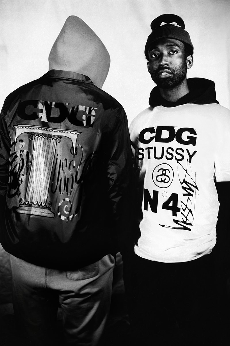 stussy Comme des Garçons coach jacket grey hoodie black white t shirt fall 2021 dover street market