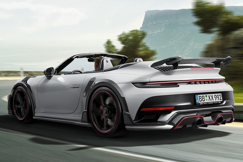 TECHART GTstreet R Cabriolet Porsche 911 Turbo S Cabriolet 992 Gen Tuned Custom Overhauled V6 Twin Turbo 800 HP 