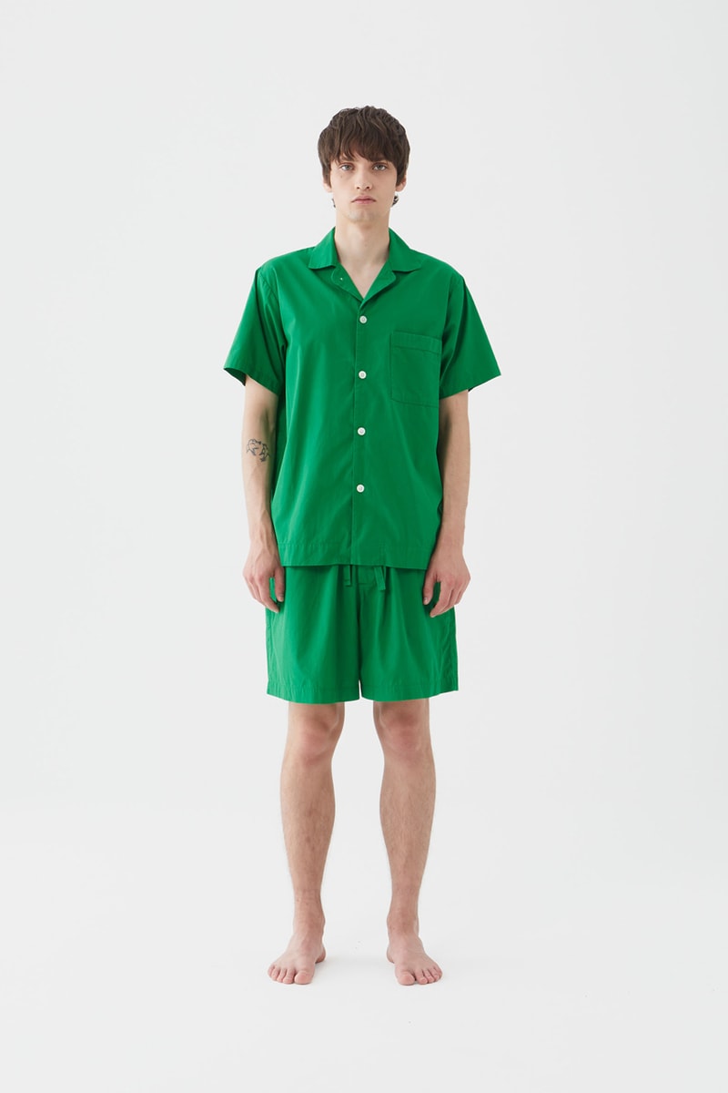 Tekla Green Capsule "Conifer" Sleepwear Percale Bedding Collection Bottega Veneta Seasonal Color 100 Percent Organic Cotton Luxury Homeware Sleep