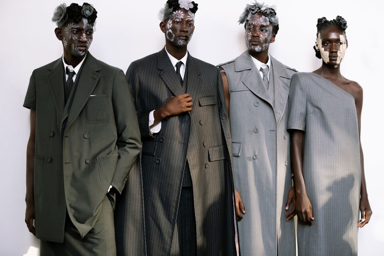 Backstage at Thom Browne's SS22 Show