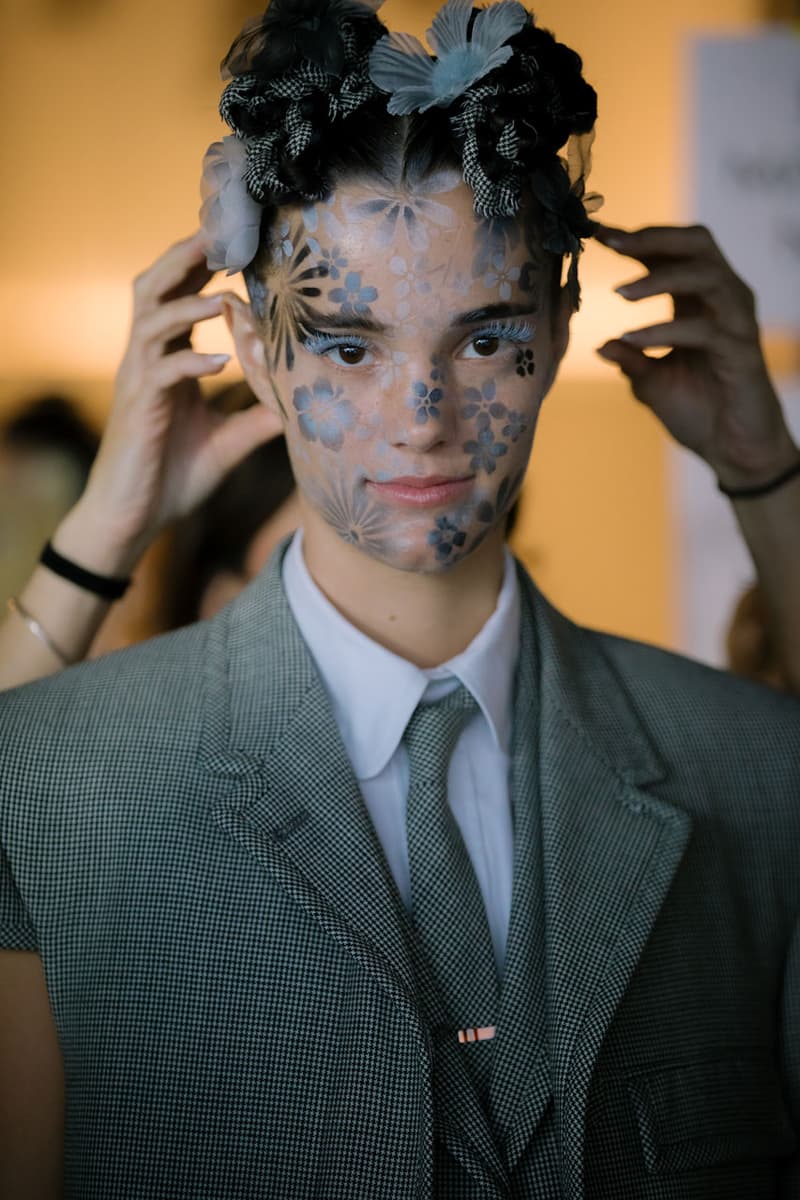 Backstage at Thom Browne's SS22 Show Spring Summer 2022 New York Fashion Week